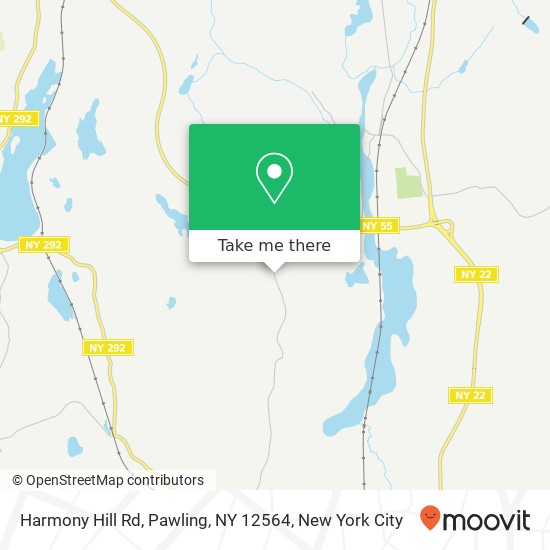 Mapa de Harmony Hill Rd, Pawling, NY 12564