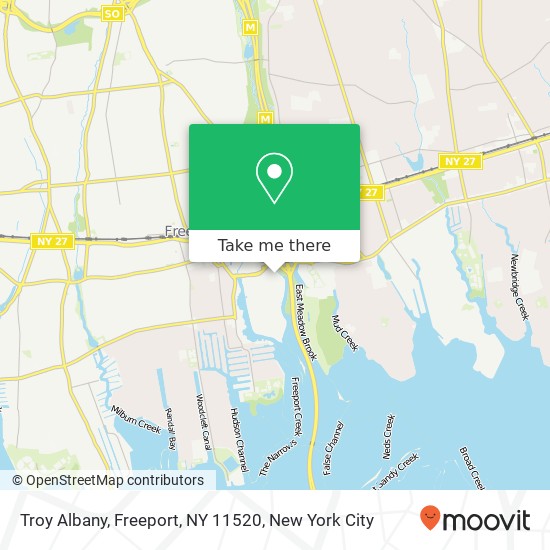 Mapa de Troy Albany, Freeport, NY 11520