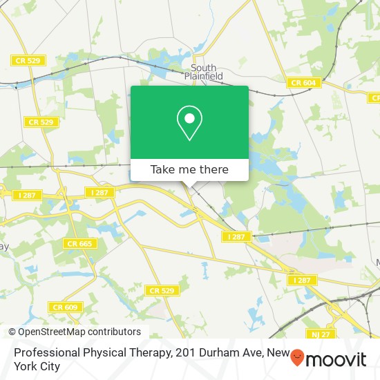 Professional Physical Therapy, 201 Durham Ave map