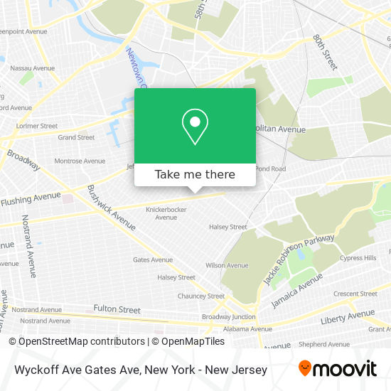 Wyckoff Ave Gates Ave map