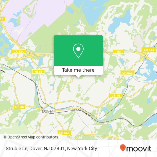 Struble Ln, Dover, NJ 07801 map