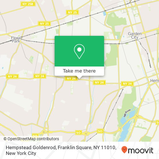 Mapa de Hempstead Goldenrod, Franklin Square, NY 11010