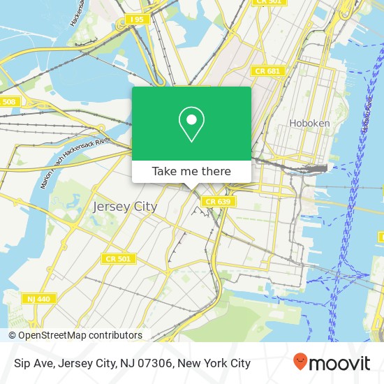 Mapa de Sip Ave, Jersey City, NJ 07306