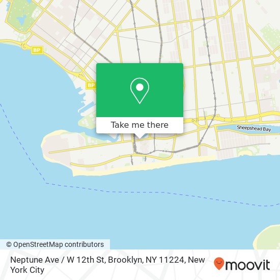 Mapa de Neptune Ave / W 12th St, Brooklyn, NY 11224