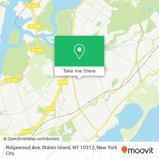 Mapa de Ridgewood Ave, Staten Island, NY 10312