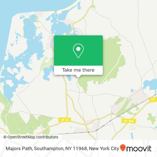 Majors Path, Southampton, NY 11968 map