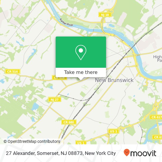 Mapa de 27 Alexander, Somerset, NJ 08873