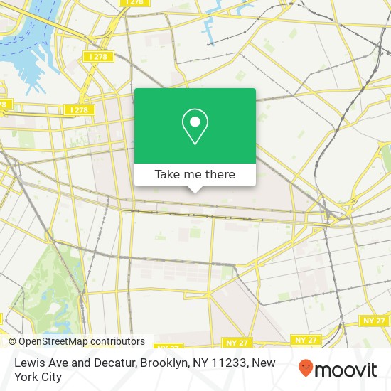Lewis Ave and Decatur, Brooklyn, NY 11233 map