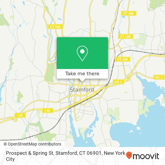 Prospect & Spring St, Stamford, CT 06901 map