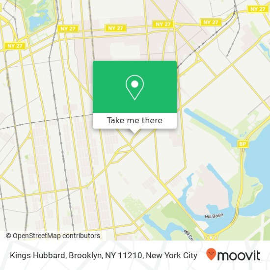 Mapa de Kings Hubbard, Brooklyn, NY 11210