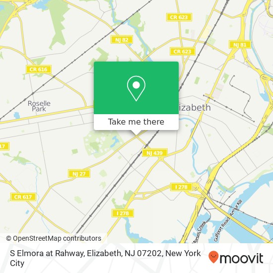 Mapa de S Elmora at Rahway, Elizabeth, NJ 07202