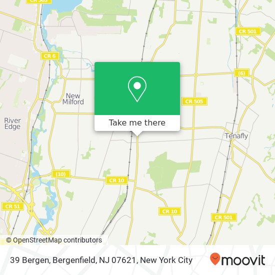 Mapa de 39 Bergen, Bergenfield, NJ 07621