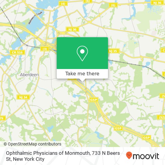 Mapa de Ophthalmic Physicians of Monmouth, 733 N Beers St