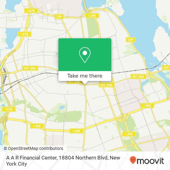 Mapa de A A R Financial Center, 18804 Northern Blvd