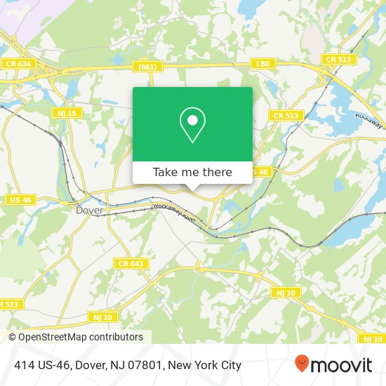 Mapa de 414 US-46, Dover, NJ 07801