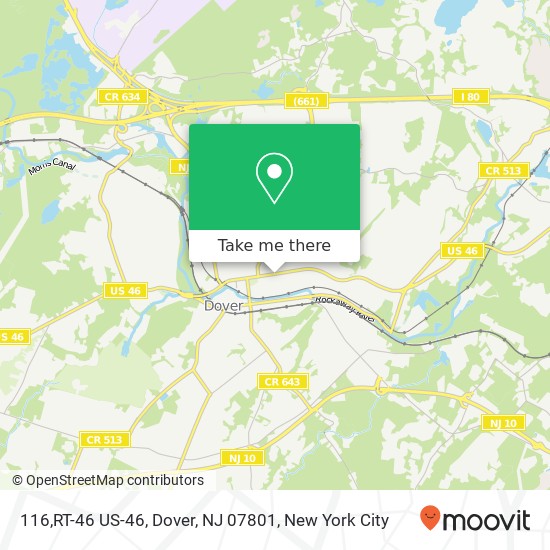 Mapa de 116,RT-46 US-46, Dover, NJ 07801