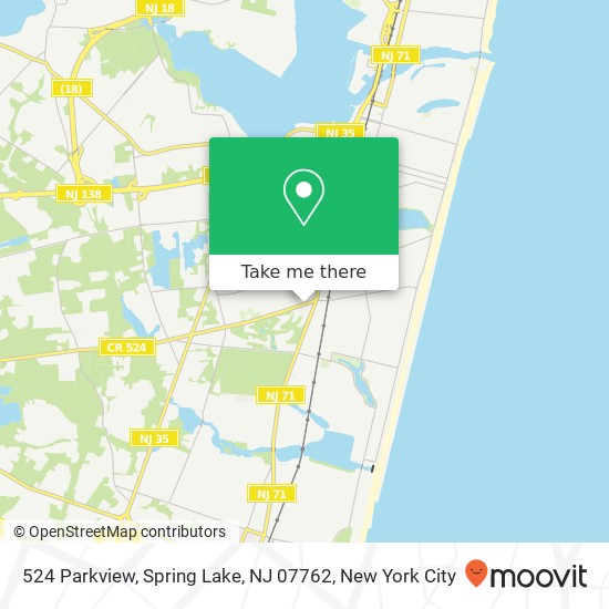 Mapa de 524 Parkview, Spring Lake, NJ 07762