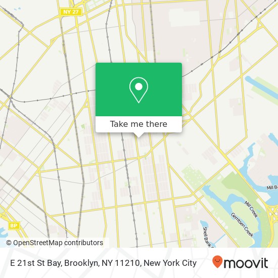 Mapa de E 21st St Bay, Brooklyn, NY 11210