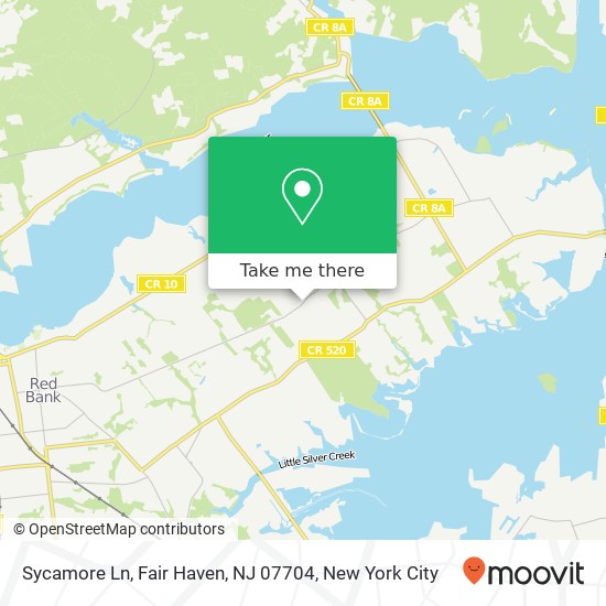 Sycamore Ln, Fair Haven, NJ 07704 map