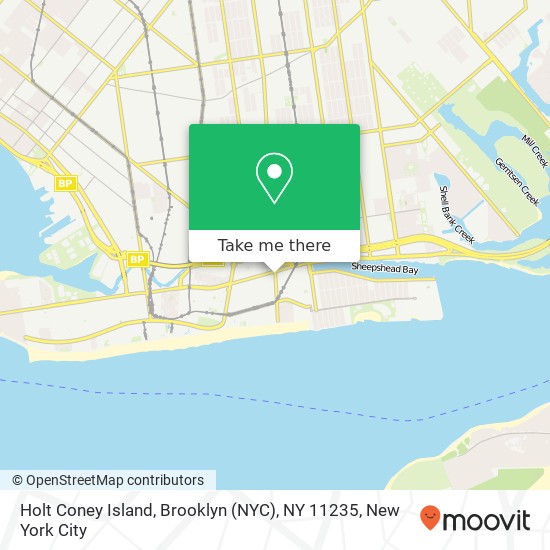 Mapa de Holt Coney Island, Brooklyn (NYC), NY 11235