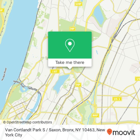 Mapa de Van Cortlandt Park S / Saxon, Bronx, NY 10463