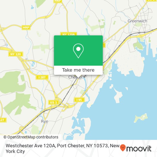 Mapa de Westchester Ave 120A, Port Chester, NY 10573