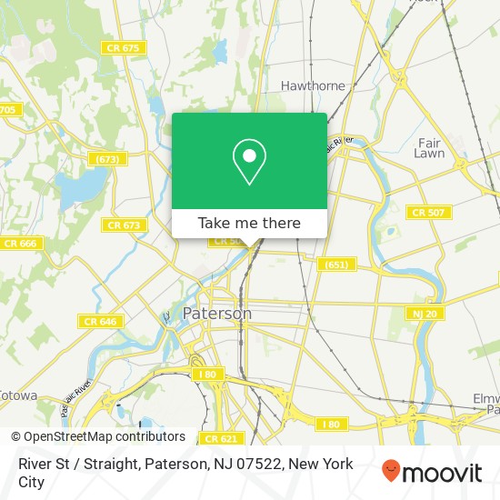 Mapa de River St / Straight, Paterson, NJ 07522