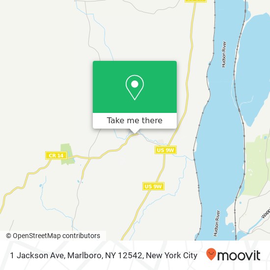 Mapa de 1 Jackson Ave, Marlboro, NY 12542