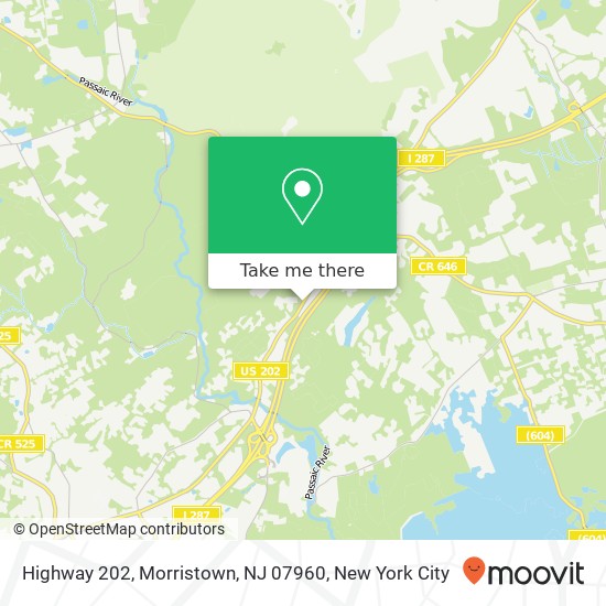 Mapa de Highway 202, Morristown, NJ 07960