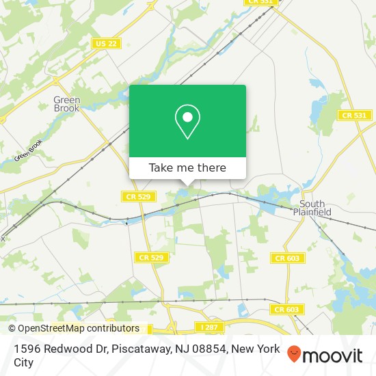 1596 Redwood Dr, Piscataway, NJ 08854 map