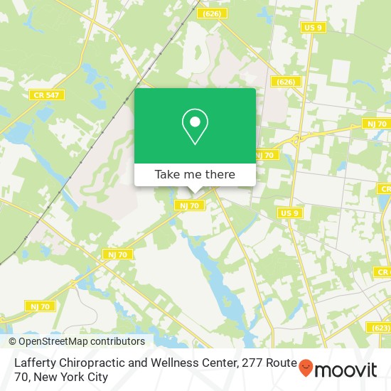 Mapa de Lafferty Chiropractic and Wellness Center, 277 Route 70