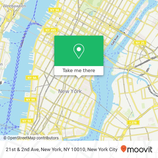 Mapa de 21st & 2nd Ave, New York, NY 10010