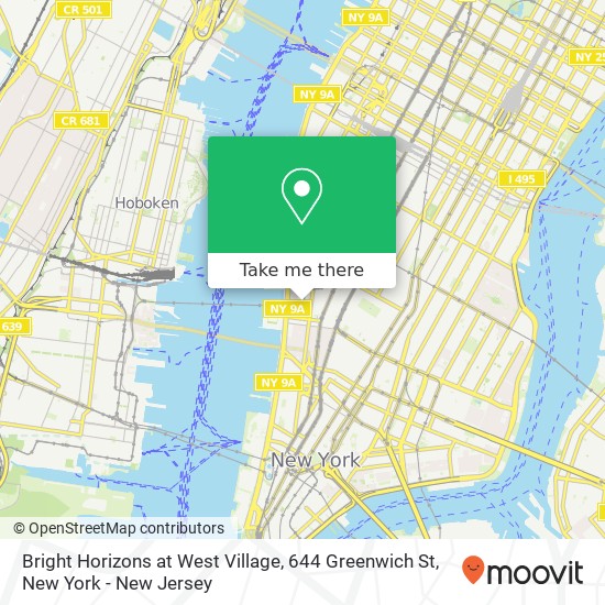 Mapa de Bright Horizons at West Village, 644 Greenwich St