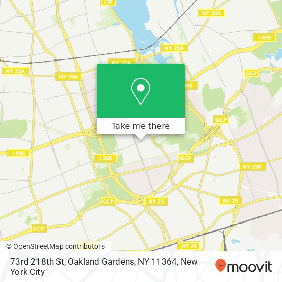73rd 218th St, Oakland Gardens, NY 11364 map