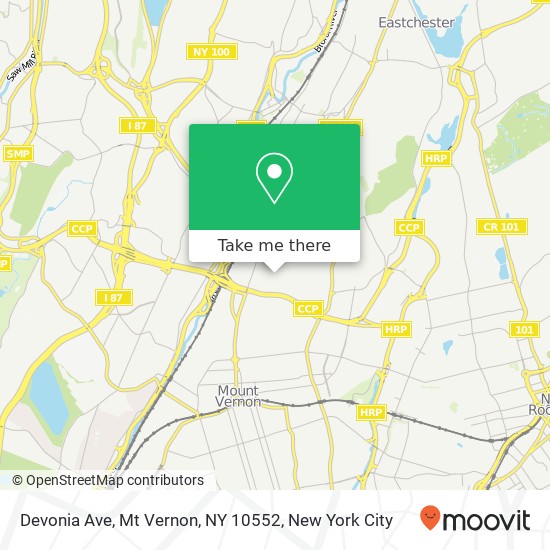 Devonia Ave, Mt Vernon, NY 10552 map