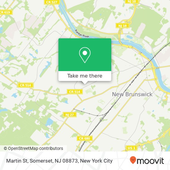 Mapa de Martin St, Somerset, NJ 08873