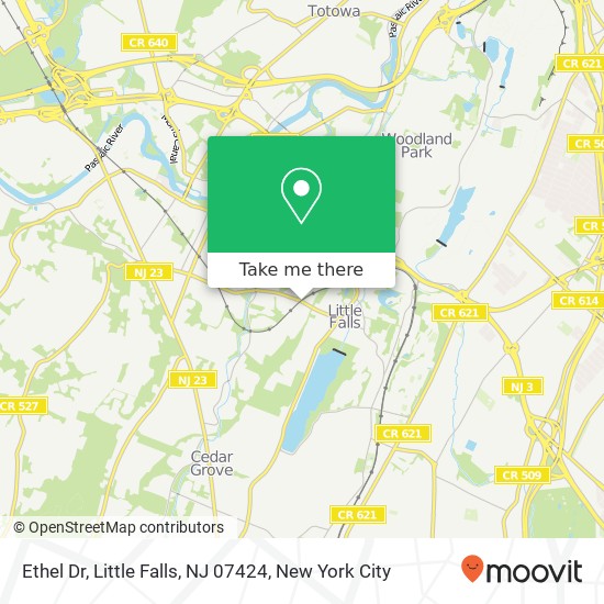 Mapa de Ethel Dr, Little Falls, NJ 07424