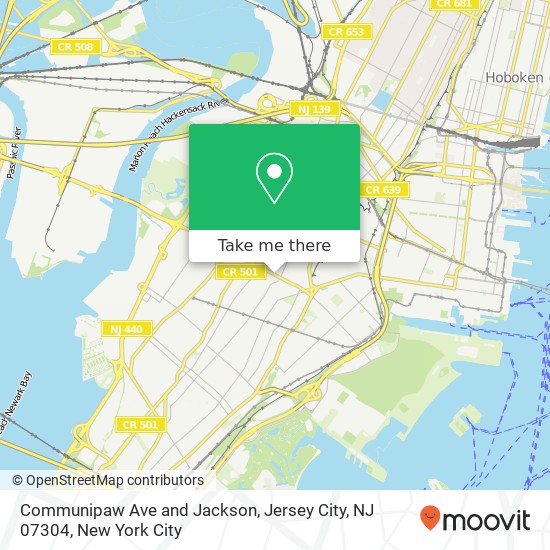 Communipaw Ave and Jackson, Jersey City, NJ 07304 map