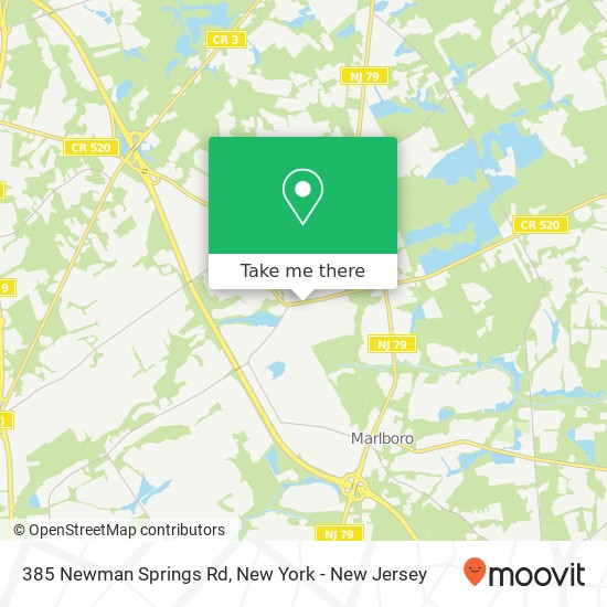 Mapa de 385 Newman Springs Rd, Marlboro, NJ 07746