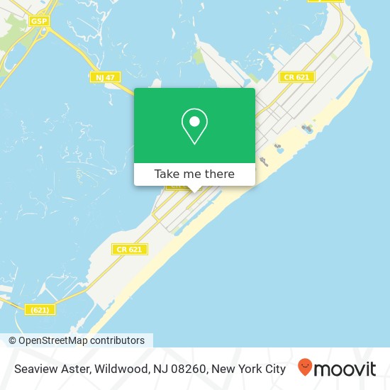 Mapa de Seaview Aster, Wildwood, NJ 08260