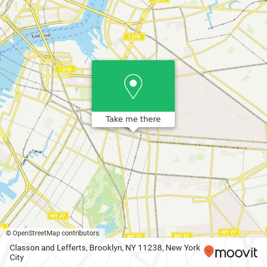 Mapa de Classon and Lefferts, Brooklyn, NY 11238