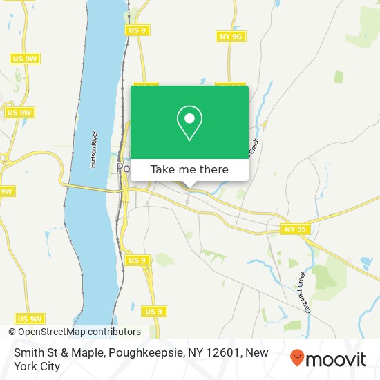 Smith St & Maple, Poughkeepsie, NY 12601 map