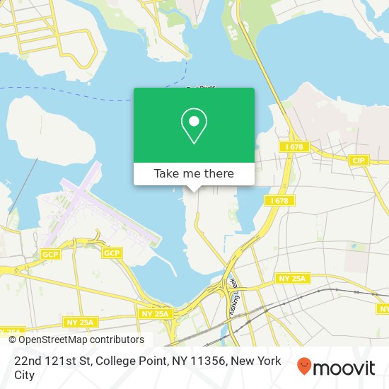 Mapa de 22nd 121st St, College Point, NY 11356
