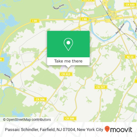 Mapa de Passaic Schindler, Fairfield, NJ 07004