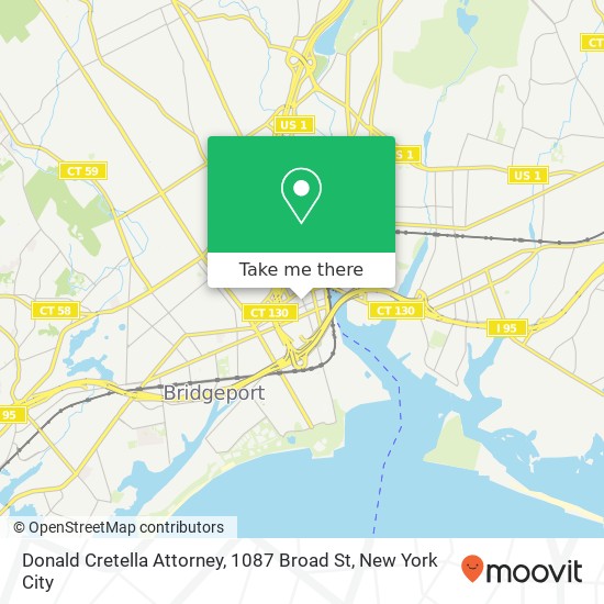 Donald Cretella Attorney, 1087 Broad St map