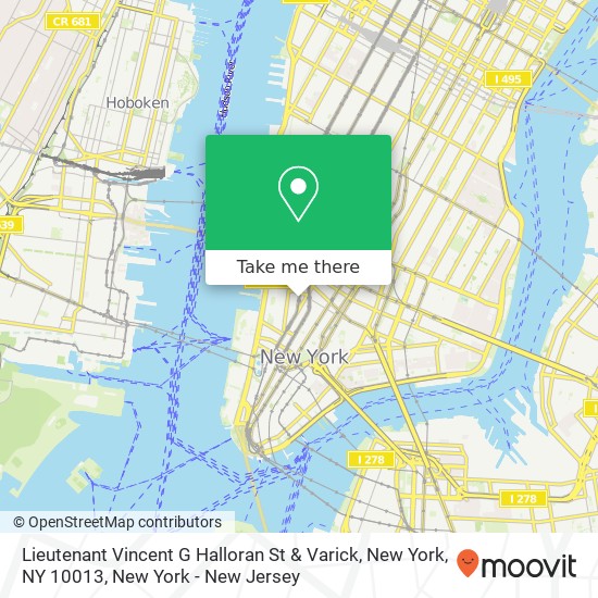 Mapa de Lieutenant Vincent G Halloran St & Varick, New York, NY 10013