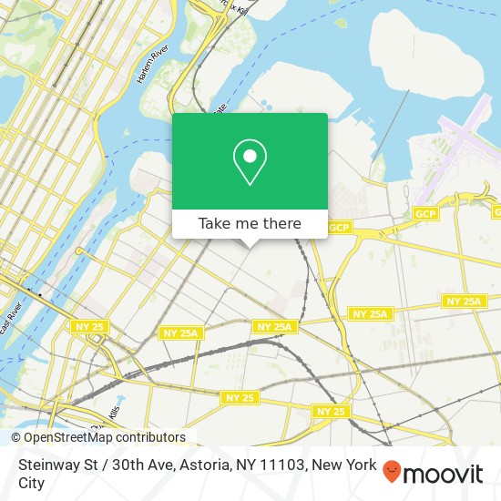 Mapa de Steinway St / 30th Ave, Astoria, NY 11103