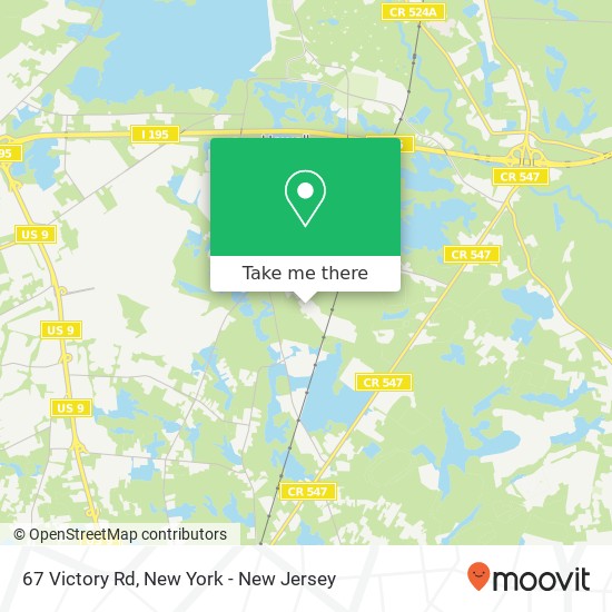 Mapa de 67 Victory Rd, Howell, NJ 07731