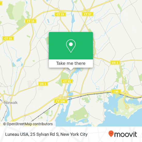 Luneau USA, 25 Sylvan Rd S map
