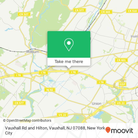 Mapa de Vauxhall Rd and Hilton, Vauxhall, NJ 07088